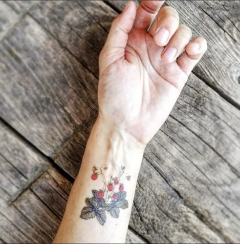 zestaw tatuaży zmywalnych owoce leśne LAS I NIEBO