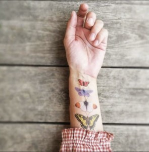 zestaw tatuaży zmywalnych Motyle