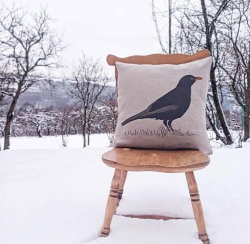 poszewka KOS 100% len LAS I NIEBO