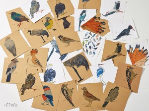 Plakat z rysunkiem WRÓBEL 30cmx34cm